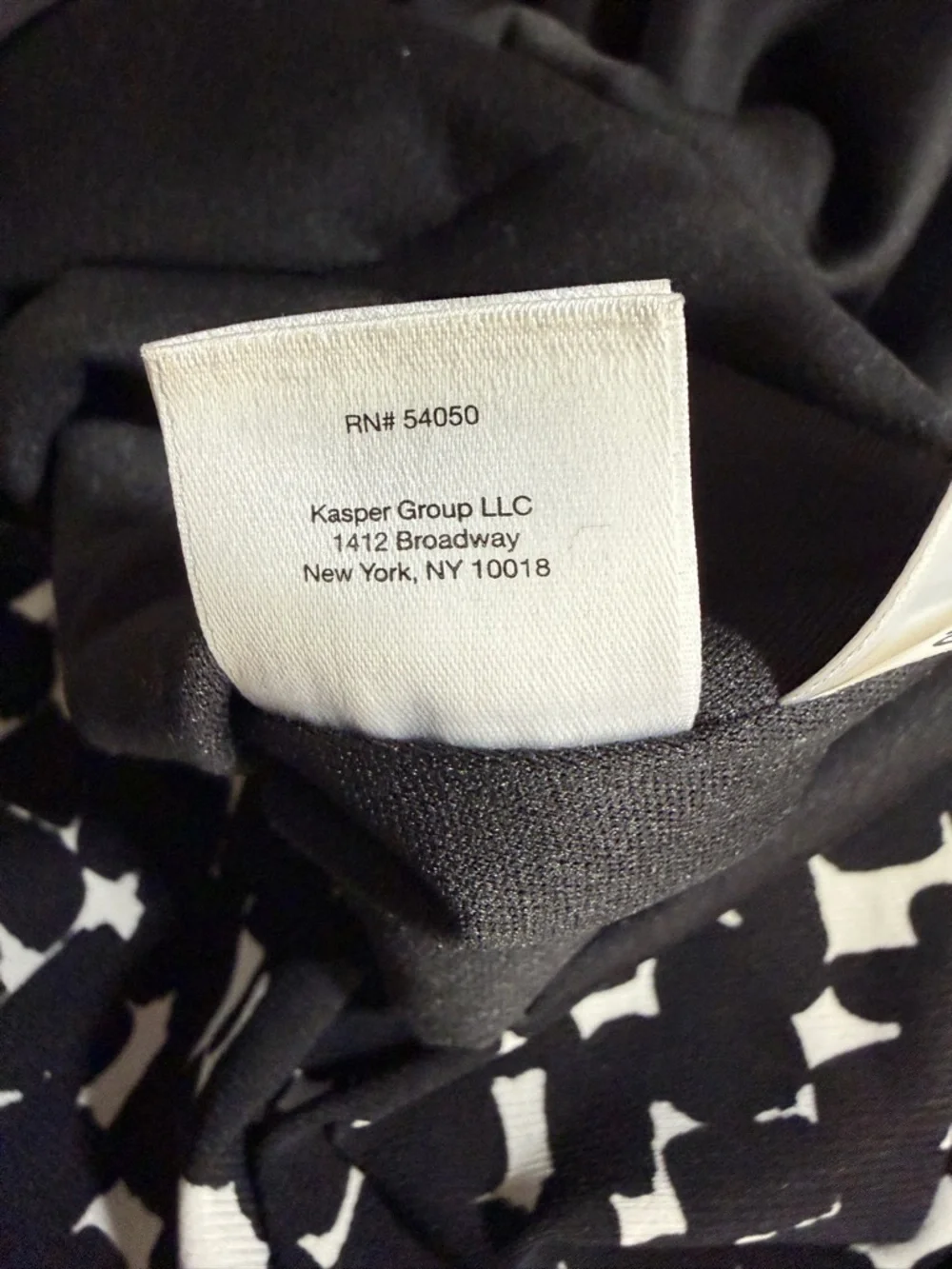 Anne Klein Black White Abstract Sheath Dress Small | Ruched Career Chic